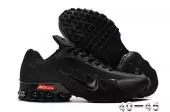 nike off white shox r4 new pas cher all black